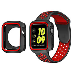 Acheter PHONECARE Coque Military Anti-Impact DoubleColor pour Apple Watch SE (2022) 44mm - Noir / Rouge