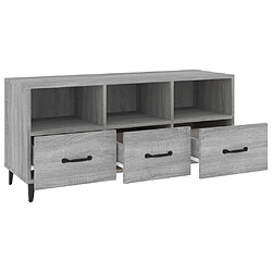 Acheter vidaXL Meuble TV Sonoma gris 102x35x50 cm Bois d'ingénierie