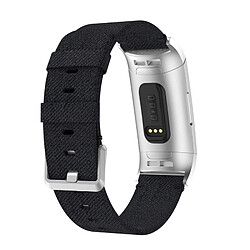 Acheter Wewoo Bracelet montre en nylon tissé à la vanille pour Fitbit Charge 3 (noir)