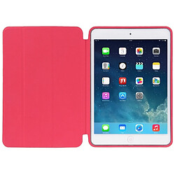 Wewoo Smart Cover rouge pour iPad Air Étui intelligent en cuir traité naturel avec pliage en 3 avec fonction veille / réveil et support