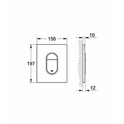 Avis GROHE Arena Cosmopolitan Plaque de commande WC Verticale Blanc Alpin 38844SH0 (Import Allemagne)