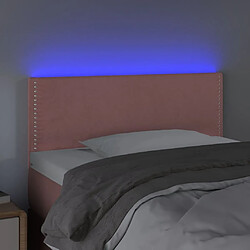 Avis Maison Chic Tête de lit moderne à LED lumineuse pour chambre - Décoration de lit Rose 90x5x78/88 cm Velours -MN36131