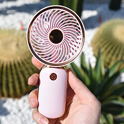 Avis (Rose) Petit Ventilateur Portatif De Chargement Usb Avec Une Forte Brise Refroidissant Le Style Portable