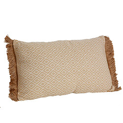 Coussin Romimex Beige Avec franges 30 x 10 x 50 cm