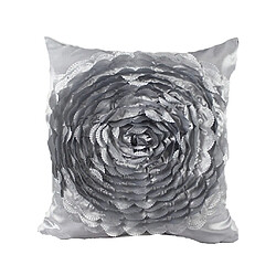 coussin d'oreiller à fleurs housse d'oreiller coussin carré canapé soyeux coussin soyeux gris