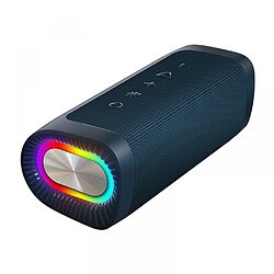 General Haut-parleur Bluetooth stéréo étanche 20 W, haut-parleur Bluetooth étanche utilisant la dernière technologie Bluetooth 5.0, son surround HD 360° avec basses, double couplage pour la maison, la fête, la plage (bleu).