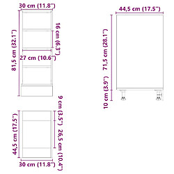 vidaXL Armoire de plancher vieux bois 30x44,5x81,5cm bois d'ingénierie pas cher