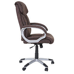 Avis Mendler Chaise de bureau HWC-A71, chaise pivotante, tissu ~ imitation daim, brun