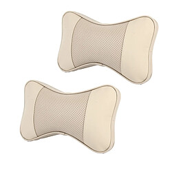 Wewoo 2 PCS MLC-06 Voiture Cou kaki Oreiller Doux Version Belle Respirer Auto Tête Reste Coussin Appui-Tête Pad Kaki