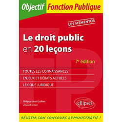 Le droit public en 20 leçons - Occasion