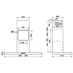 Hotte décorative 90cm 66db 700m3/h inox - 6850896 - ROBLIN