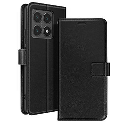 Mayaxess Étui pour Xiaomi 14T Portefeuille avec Dragonne Noir