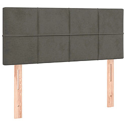 vidaXL Tête de lit Gris foncé 100x5x78/88 cm Velours