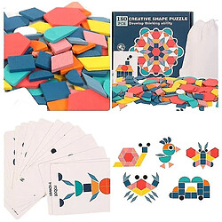 Universal 180pcs en bois éducation apprentissage jouet cadeau géométrie puzzle enfant cadeau