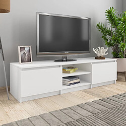 Maison Chic Meuble TV scandinave - Banc TV pour salon Blanc 140x40x35,5 cm Bois d'ingénierie -MN31535