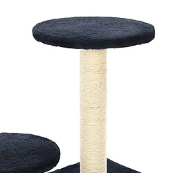 Helloshop26 Arbre à chat griffoir grattoir niche jouet animaux peluché en sisal 60cm bleu foncé 3702127 pas cher