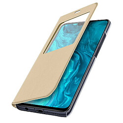 Avizar Étui Honor 9X Lite Fenêtre d'Affichage Clapet Folio Ultra-fin doré