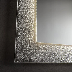 Kiamami Valentina MIROIR AVEC CADRE RÉVERSIBLE EN PERLES DE VERRE GLACÉ 98X70