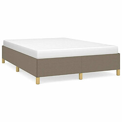 Maison Chic Lit adulte - Lit simple Cadre de lit,Structure du lit Contemporain Taupe 140x190 cm Tissu -MN76926