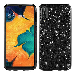 Wewoo Coque Souple Étui TPU antichoc en poudre glittery pour Galaxy A70 noir