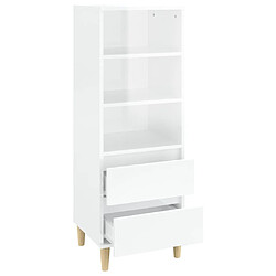 Avis vidaXL Buffet haut Blanc 40x36x110 cm Bois d'ingénierie