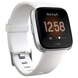 Smartwatch Fitbit Versa Lite 40mm cadran argenté bracelet en silicone blanc smartwatch