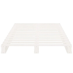 Acheter vidaXL Lit de palette sans matelas blanc bois massif