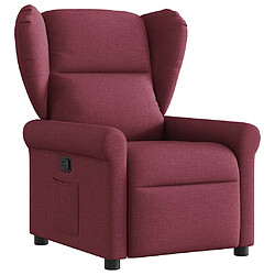 vidaXL Fauteuil inclinable Rouge bordeaux Tissu