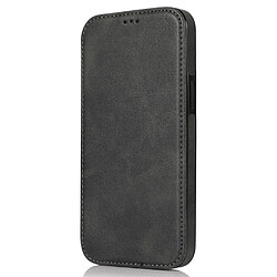 Coque en TPU + PU absorption magnétique avec support et porte-cartes noir pour votre iPhone 13 mini 5.4 pouces