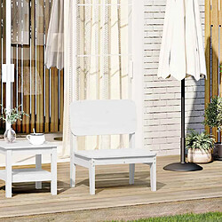 vidaXL Chaise de jardin blanc 60x52,5x72 cm bois de pin massif