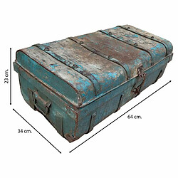 Acheter Valise décorative Alexandra House Living Bleu Fer Style artisanal 34 x 23 x 64 cm