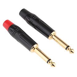 Avis Lot de 2 Adaptateurs pour Câble Jack Plaqués Or Prise Jack Mâle 6.5mm pour Écouteurs et Casques Audio Stéréo et Microphone Audio