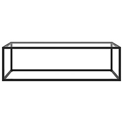 Maison Chic Table basse,Table Console Table d'appoint, Table pour salon Noir avec verre trempé 120x50x35 cm -MN47689