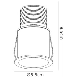 Inspired Spot encastré, LED 5W, 3000K, 350lm, blanc sable