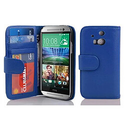 Cadorabo Coque HTC ONE M8 Etui en Bleu