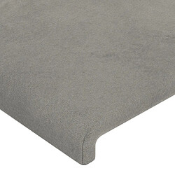 Acheter vidaXL Tête de lit avec oreilles Gris clair 93x16x78/88 cm Velours