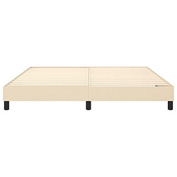 Sommier à lattes,Cadre à lattes de lit pour Adulte Crème 160x200 cm Tissu -MN69820 pas cher