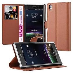 Cadorabo Coque Sony Xperia Z1 Etui en Brun