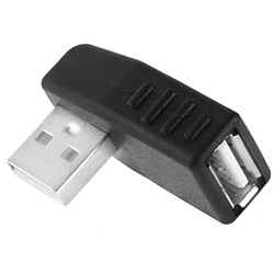 Wewoo Adaptateur USB 2.0 AM à AF avec angle de 90 degrés, fonction de OTG