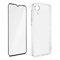 Avizar Coque Samsung Galaxy A03 Core Silicone Souple Film Verre Trempé 9H