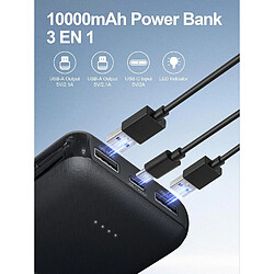 SANAG Batterie Externe Usb 10000Mah Pour Gilet Chauffant, Power Bank Mini Ultra Compact Légère, Batterie De Secours Chargeur Portable Avec 2 Ports De Sortie Usb-A Pour Veste Chauffante Et Smartphone