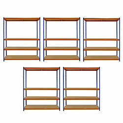 Monstershop Monster Racking Lot de 5 Rayonnages sans Boulons en Acier S-Rax