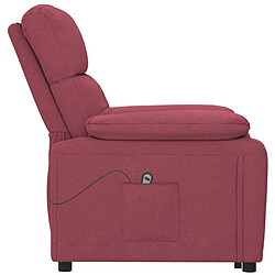 Acheter vidaXL Fauteuil inclinable électrique Rouge bordeaux Tissu