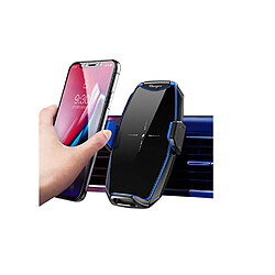 Chrono Chargeur de voiture sans fil Qi charge rapide, support de téléphone pour évent de voiture à serrage automatique pour iPhone SE/12/12 Pro Max/11/11 Pro/11 Pro Max/XR/XS Max/X, Samsung Galaxy S20/S10/S9/ Remarque 20/10 (bleu)