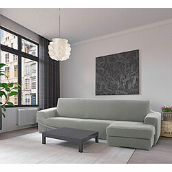 Avis Chaise longue avec bras droit court Sofaskins NIAGARA 210 - 340 cm - Gris clair