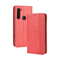 Etui en PU auto-absorbé rétro rouge pour votre Motorola Moto G Stylus