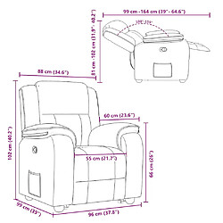 vidaXL Fauteuil inclinable vert foncé tissu pas cher