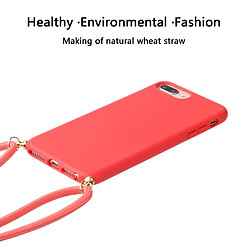 Coque en TPU souple avec sangle multifonction rouge pour votre Apple iPhone 6 Plus/6s Plus/7 Plus/8 Plus 5.5 pouces