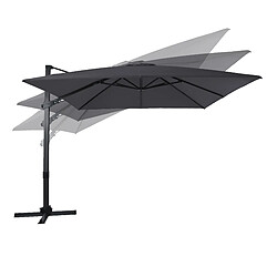 Acheter AXI Apollo Premium Parasol Déporté Gris/Anthracite - Parasol Déporté Rectangulaire 300x300cm - Parasol Pied Déporté, structure aluminium - Rotation 360 - Parasol Déporté Inclinable - Résistant aux UV