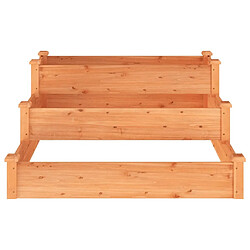 Acheter Maison Chic Jardinière,Lit surélevé de jardin - Bac à fleurs - pot de fleur marron 120x120x56cm bois massif de sapin -GKD24228